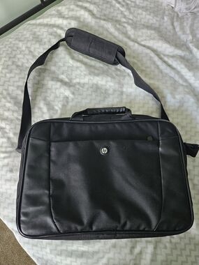 HP Black Laptop Messenger Bag